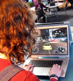 This photo of a young woman playing an online game was taken by Stefanie L of Meppen, Germany.